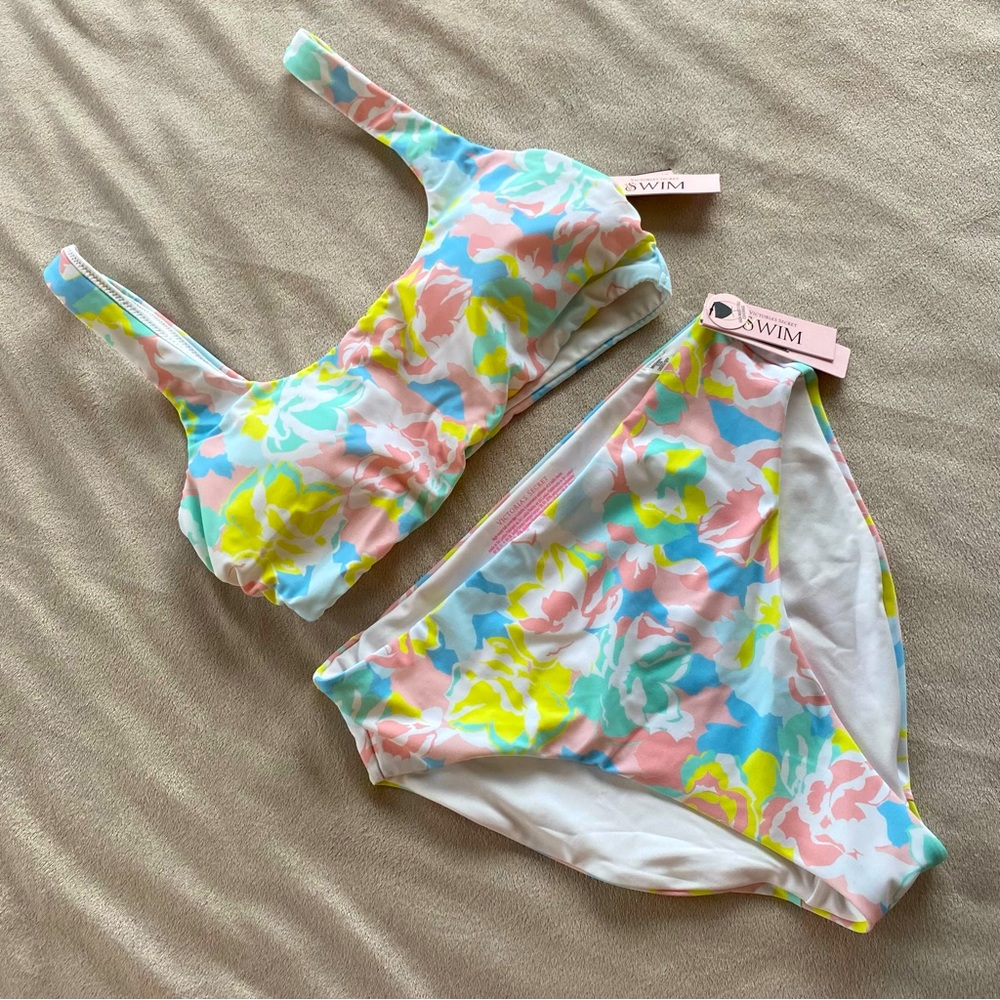 Small VS floral two piece swimsuit